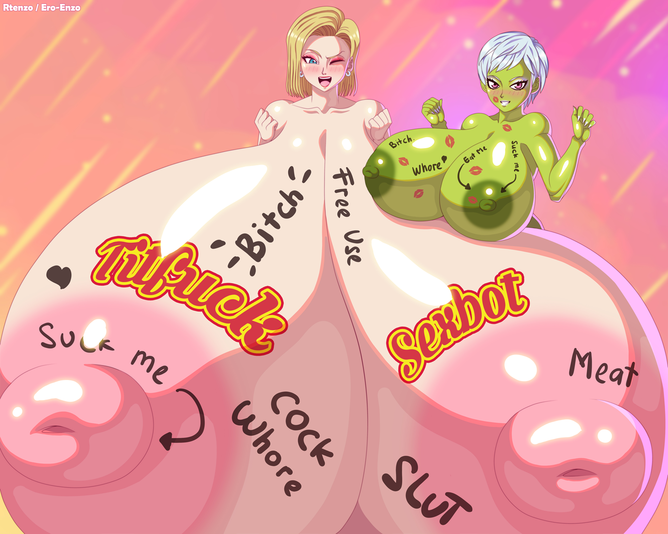 Android 18, Cheelai - Rtenzo (2)