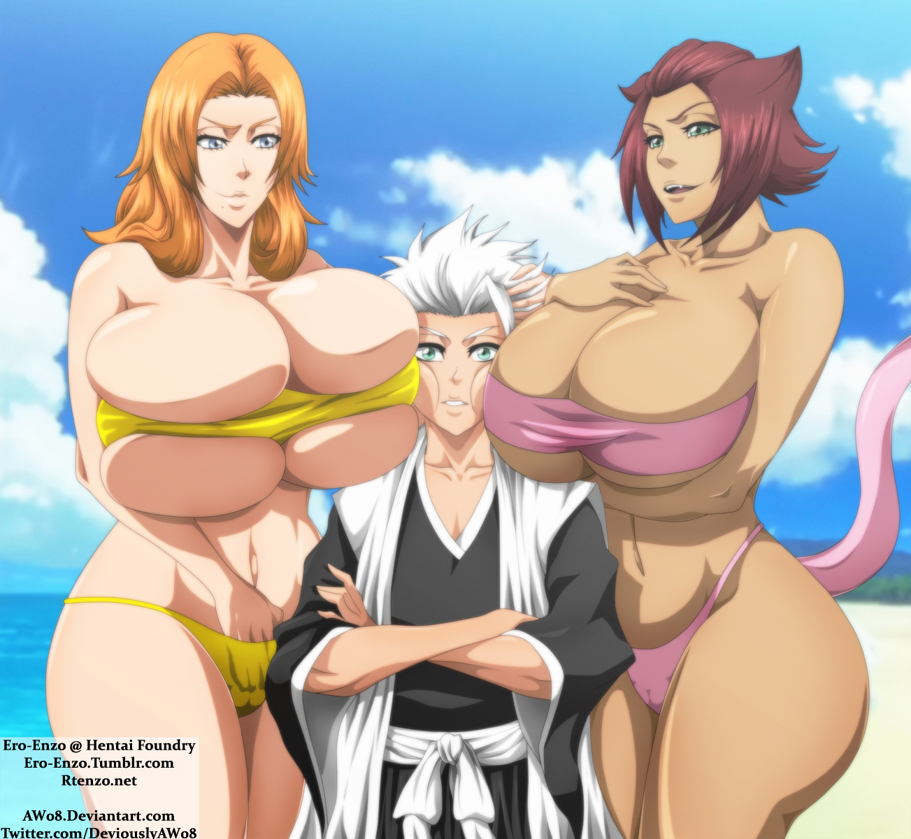Rangiku, Toshiro, Haineko - Rtenzo